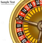 Golden Casino Roulette Wheel with Sample Text